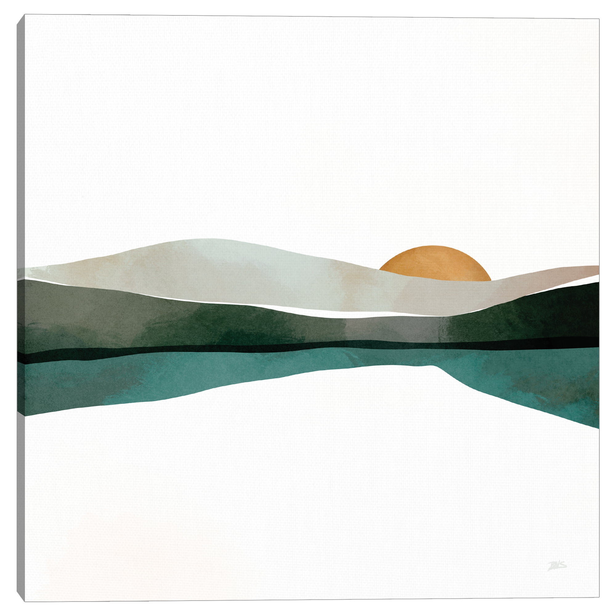 Teal Sunset by Bria Nicole Canvas Art Print