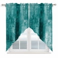 thumbnail image 1 of Teal Swag Curtain Valances, Retro Oil Painting Modern Abstract Art Aesthetics Kitchen Valance for Window, Rod Pocket Small Topper Drapes for Cafe Bedroom Bathroom 2 Panels Window Treatment 28"x36", 1 of 8