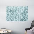 thumbnail image 1 of Teal Tapestry, Wintertime Inspiration Ornate Abstract Snowflakes in Pale Colors Christmas, Wall Hanging for Bedroom Living Room Dorm Decor, 60W X 40L Inches, Pale Blue Teal Grey, by Ambesonne, 1 of 2