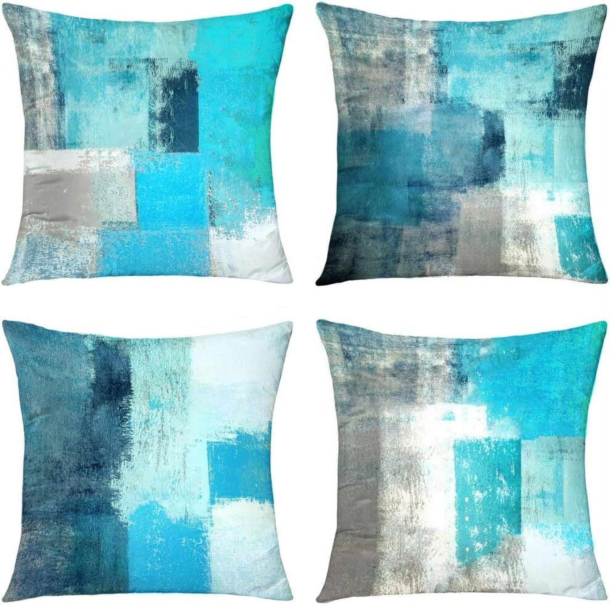BPBOP Wood Pillows Turquoise Wood Teal Barn Wood Weathered Beach