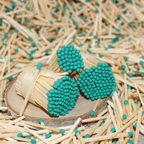 Teal Tip Decorative Matches 100+ Small Wooden Matches Replacement