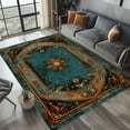thumbnail image 1 of Teal Traditional Pattern Rug 3x5 ft = 95x155 cm, 1 of 5