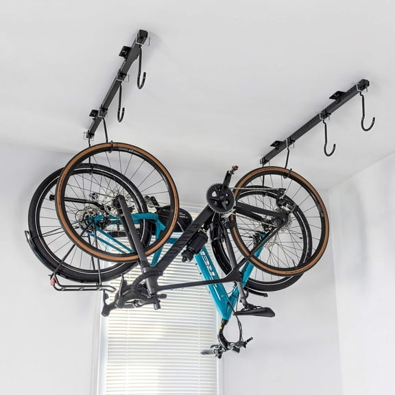 Ceiling Bike Rack, Overhead Garage Bike Hanger, Heavy-Duty Mountain, Road, Gravel Bicycle Storage