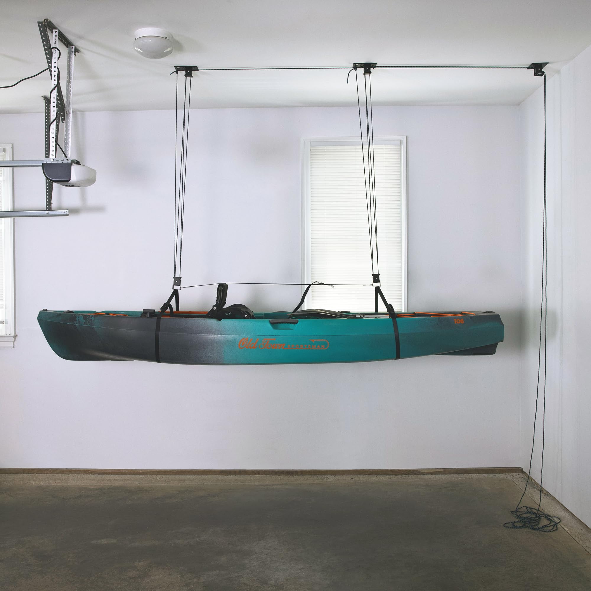 Teal Triangle Elite Kayak Pulley System | Ceiling Storage