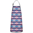 thumbnail image 1 of Teal Triangular Rectangular Geometric Boho Apron-Garden Aprons for Women with Pockets-Cotton Linen Waterproof Kitchen Cooking Gardening Aprons Adjustable for Kitchen,Cooking,BBQ and Salon 33x27 Inch, 1 of 7