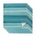 thumbnail image 1 of Teal Turquoise Aqua Ombre Cloth Napkins, Contemporary Abstract Lines Washable and Reusable Dinner Napkins Set of 6, Table Napkin for Kitchen Party Birthday Wedding Hotel Housewarming 20"x20", 1 of 8