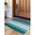 thumbnail image 1 of Teal Turquoise Door Mat&nbsp;Indoor Outdoor Entrance,Non Slip Small Rug for Kitchen Bathroom Entryway Rug,Farmhouse Abstract Gradient Wooden Plank Washable Doormat Floor Mat 16x24 Inch, 1 of 8