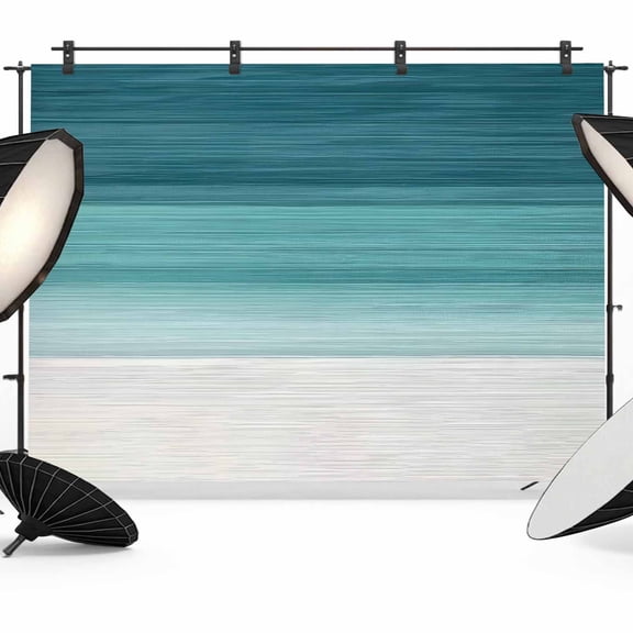 Teal Turquoise Ombre Backdrop for Photoshoot,Photography Photo Studio Background Wall Backdrop,Modern Abstract Gradient Lines Back Drop Banner Panel for Portraits Wedding Party Live Streaming 7x5Ft
