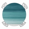 thumbnail image 1 of Teal Turquoise Ombre Round Tablecloth for 36-44 Inch Tables,Fitted Table Cover with Elastic Edge,Modern Abstract Gradient Lines Waterproof Outdoor Table Cloth Protector for Patio Garden Dinner Picnic, 1 of 9