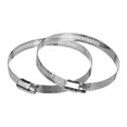Teal Turtle 4 Inch Galvanized Steel Worm Gear Duct Clamp For Aluminum ...