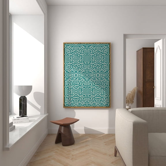 Teal Wall Art, Dark Teal Abstract Wall Art, Teal Wall Art, Minimalist Aqua Wall Art, Modern Home Decor, Teal Wall Art370, Unframed Poster Size 12x18