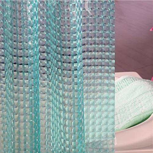 Teal Waterproof PEVA Plastic Shower Curtain Liner Heavy Duty No