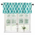 thumbnail image 1 of Teal Wave Kitchen Valances for Windows 60x18 Inch Kitchen Curtains Valances Rod Pocket Modern Abstract Art Farmhouse Bathroom Window Valances for Window Treatment Decor, 1 of 6