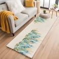 thumbnail image 1 of Teal Weeping Floral 2'x6' Runner Rugs for Hallway Kitchen Bedside Non Slip, Spring Summer Pastoral Flowers Rustic Entryway Rug Runners with Rubber Backing, Long Carpet Runner for Laundry Room, 1 of 8