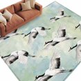 thumbnail image 1 of Teal White Birds Area Rugs Collection 5'x8', Vintage Animals Farmhouse Retro Art Non Slip Indoor Rectangle Throw Runner Rug Floor Mat Carpet for Living Room Dining Table Bedroom Nursery, 1 of 9