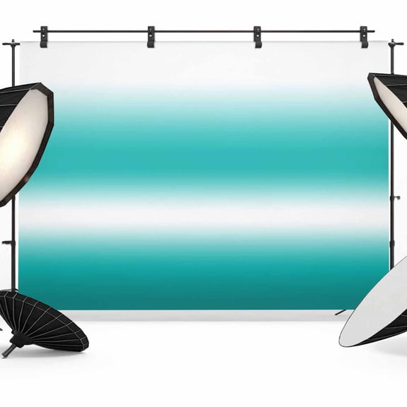 Teal and White Gradient Photography Backdrop 7x5FT, Minimalist Turquoise Ombre Modern Photo Backdrops, Background for Photography Studio Photo Studio Background, Back Drop for Photoshoot