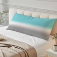 thumbnail image 1 of Teal White Grey Ombre Body Pillow Cover, Pillowcase Protectors with Zipper, Breathable Decorative Throw Pillow Case Cover, Blue Modern Abstract Aesthetics Pillow Shams for Couch Sofa 20x60Inch, 1 of 8
