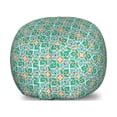 thumbnail image 1 of Teal and White Storage Toy Bag Chair, Floral Moroccan Mosaic Pattern Cultural Design Eastern Tile, Stuffed Animal Organizer Washable Bag, Large Size, Multicolor, by Ambesonne, 1 of 3