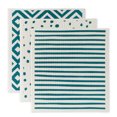 thumbnail image 1 of Teal & White Swedish Multi-Color Microfiber Dishcloth (Set of 3) 7.75 x 6.75, 1 of 2