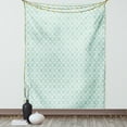 thumbnail image 1 of Teal and White Tapestry, Old Fashioned Abstract Mosaic Design Elements with Floral Details, Wall Hanging for Bedroom Living Room Dorm Decor, 60W X 80L Inches, Mint Green White, by Ambesonne, 1 of 5