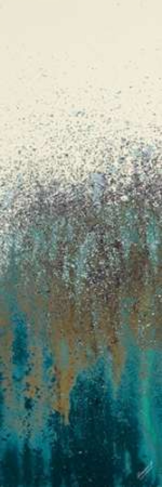 Teal Woods II Canvas Art - Roberto Gonzalez (12 x 36)