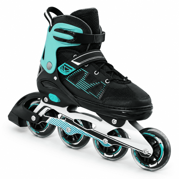 Teal XXL(Men9.5-12/Women10.5-13) Adult Inline Skates with Carbon Steel Bearings for Beginner Skating