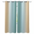 thumbnail image 1 of Teal Yellow Ombre Kitchen Curtains Farmhouse Modern Gradient Art Cafe Short Curtains for Bathroom Blackout Window Curtain Grommet Small Window Treatment Tier Drapes for Bedroom Living Room 42"x45"x2, 1 of 9