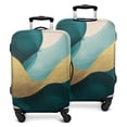 thumbnail image 1 of Teal and Gold Marble Fluid Art Pattern Luggage Cover Fashion Suitcase Cover Baggage Covers Fit 25-28 Inch Luggage (Go Travel), 1 of 5
