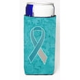 thumbnail image 1 of Teal and White Ribbon for Cervical Cancer Awareness Michelob Ultra bottle sleeves for slim cans  12 Oz., 1 of 1