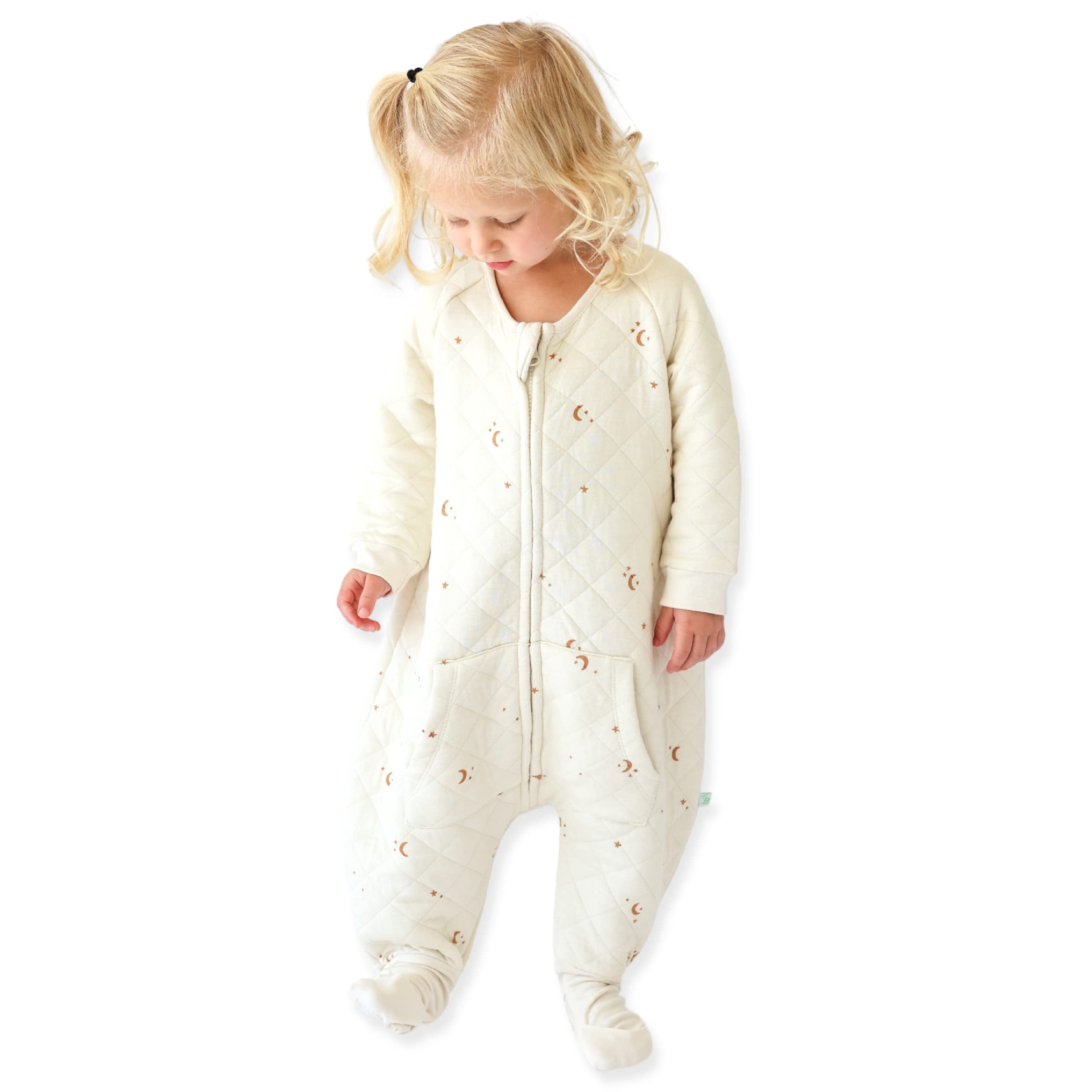 Tealbee Dreamsie - Bamboo Sleep Sack with Sleeves and Footies - (1.2 Tog) MoonsStars 3T-4T