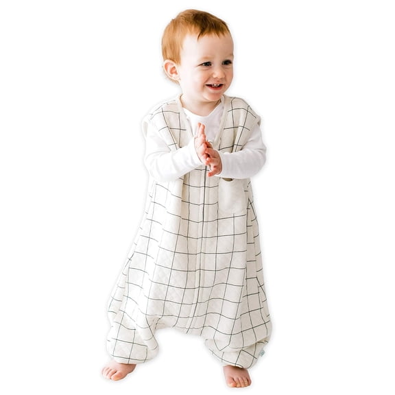 Tealbee Dreamsuit - Bamboo Sleep Sack with Legs - (0.8 Tog) Checkered 12m-2t