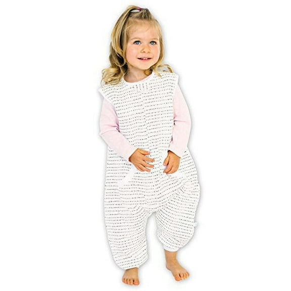 Tealbee Dreamsuit - Bamboo Sleep Sack with Legs - (1.5 Tog) Brushed Dot 12m-2t