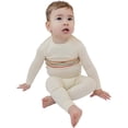 thumbnail image 1 of Tealbee Toddler Pajamas 2 Piece Set 12M–4T – Snug Fit Long Sleeve TENCEL Modal, No Itch Seams, Soft Kids PJs - 2T-3T - Zigzag, 1 of 1