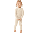 thumbnail image 1 of Tealbee Toddler Pajamas 2 Piece Set 12M–4T – Snug Fit Long Sleeve TENCEL Modal, No Itch Seams, Soft Kids PJs - 3T-4T - Seashell, 1 of 10