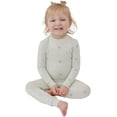 thumbnail image 1 of Tealbee Toddler Pajamas 2 Piece Set 12M–4T – Snug Fit Long Sleeve TENCEL Modal, No Itch Seams, Soft Kids PJs - 3T-4T - Seashell, 1 of 9