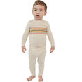 thumbnail image 1 of Tealbee Toddler Pajamas 2 Piece Set 12M–4T – Snug Fit Long Sleeve TENCEL Modal, No Itch Seams, Soft Kids PJs - 3T-4T - Zigzag, 1 of 10