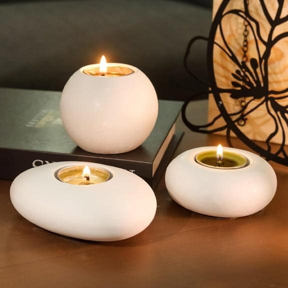 Tealight Candles Holders Resin Mold, Flower Candlestick Epoxy Silicone Resin Molds for DIY Jewelry Storage Box, Trinket Container, Home Table Decoration