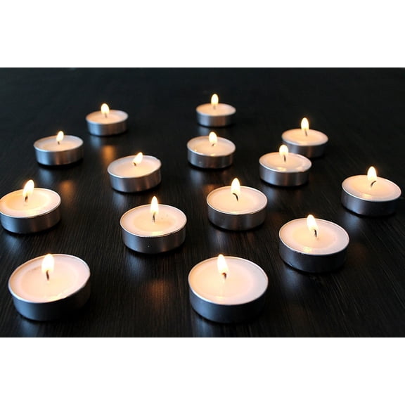 Tealight Candles Unscented Smokeless Bright Flame Tealights for Home, Sabbath, Weddings, Christmas & Halloween Décor Pack Of 100