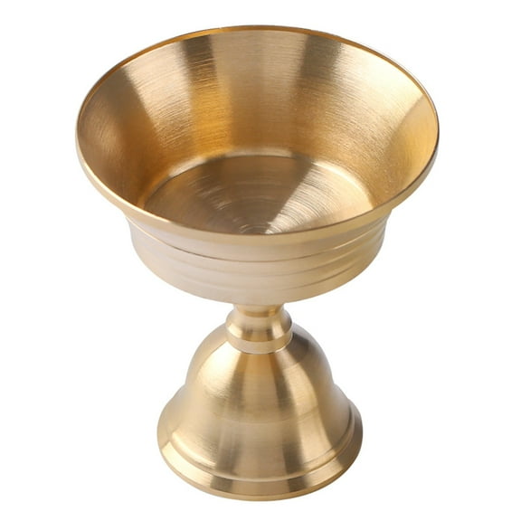 Tealight Holder Votives Stand Brass Oil Butter Lamp Candlestick Table Decors Buddhist Altars Cup