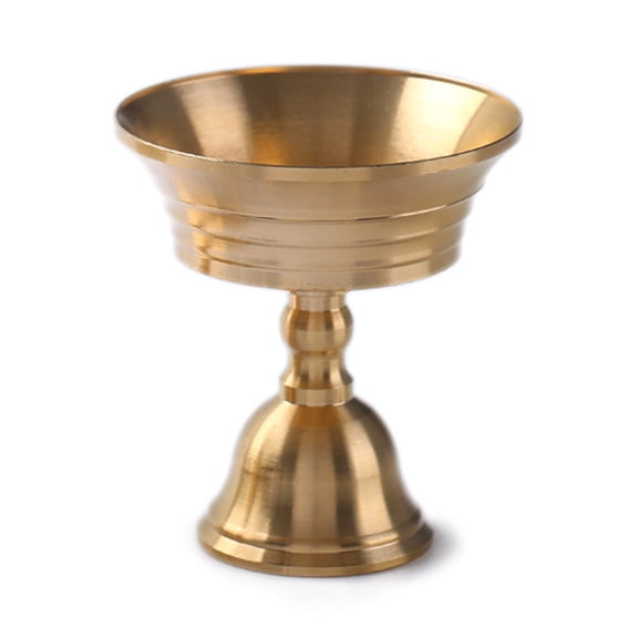 Tealight Holder Votives Stand Brass Oil Butter Lamp Candlestick Table Decors Buddhist Altars Cup