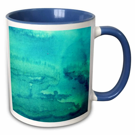 3drose, Tealy Tye Dye, 11oz Two-tone Blue Mug