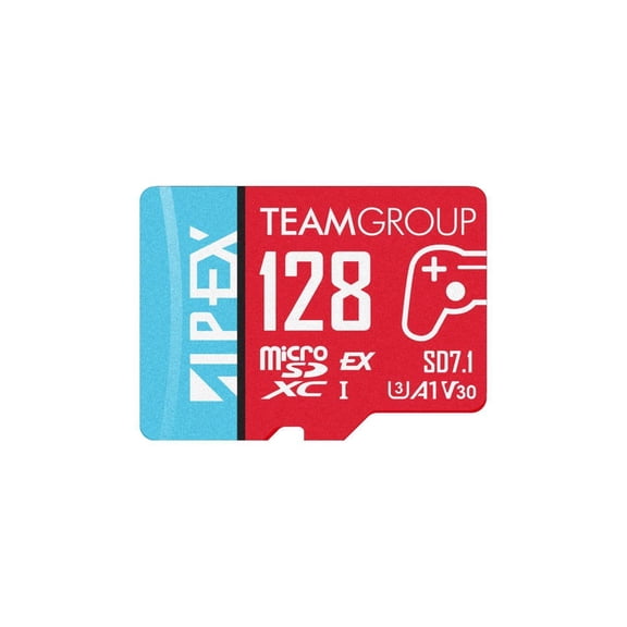 Team 128GB APEX SD7.1 Ultra-Fast microSDXC UHS-I/U3 Memory Card, compatible with Nintendo-Switch, Steam Deck, and ROG Ally, Speed Up to 800MB/s (TAPMSDE128GIV30A102)