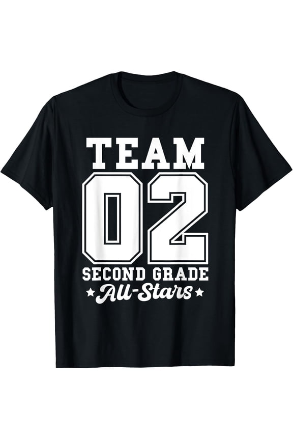 Team 2Nd Grade All-Stars Back To School Sports Jersey T-Shirt Size S-5XL