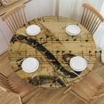 thumbnail image 1 of Orinice Snake Music Notes Treble Clef Round Table Cover Stain Resistant Washable Perfect for Indoor Outdoor Kitchen Dining Wedding Parties Elastic Edge 100% Polyester Fiber 38-42, 1 of 8