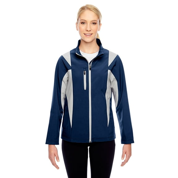 TT82W Team 365 Ladies Icon Colorblock Softshell Jacket SPORT DARK NAVY/SILVER XL