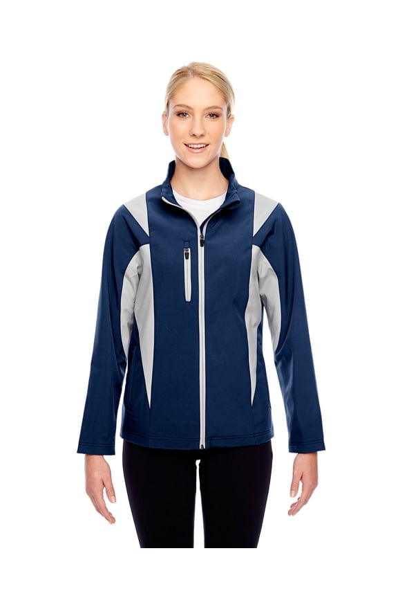 TT82W Team 365 Ladies Icon Colorblock Softshell Jacket SPORT DARK NAVY/SILVER XL