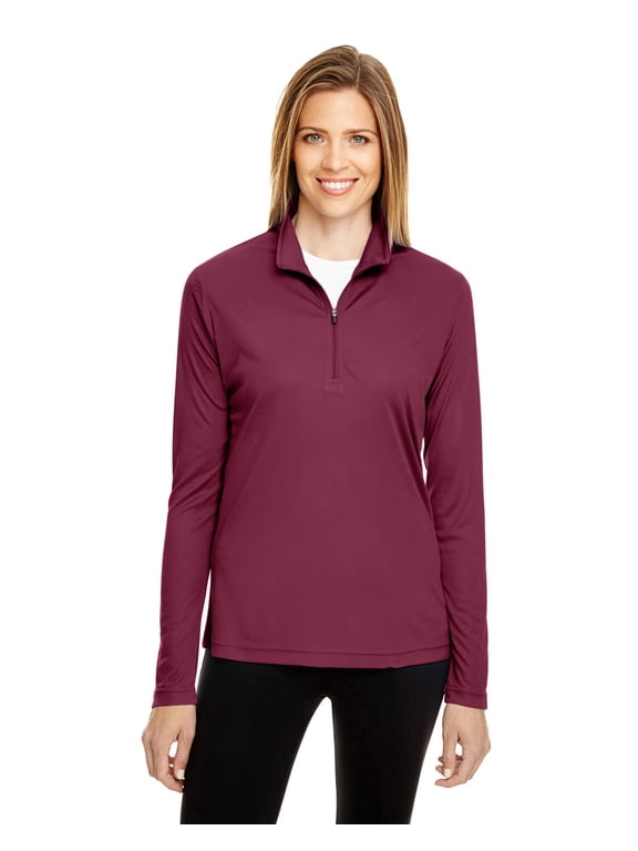 TT31W Women's Zone Performance Quarter-Zip Pullover-Sport Maroon-3XL