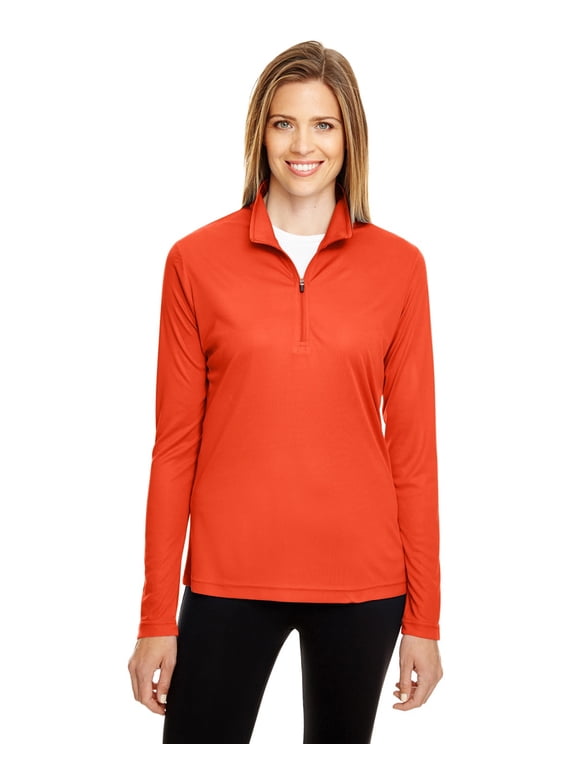 TT31W Women's Zone Performance Quarter-Zip Pullover-Sport Orange-M