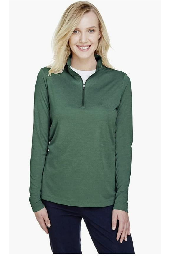 Ladies' Zone Sonic Performance Quarter-Zip SP Forest Heather 2XL