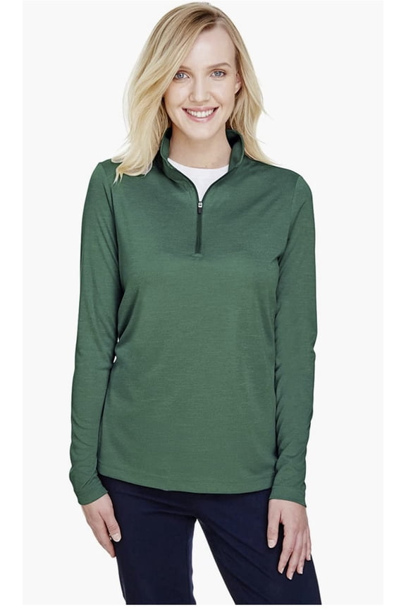 Ladies' Zone Sonic Performance Quarter-Zip Sport Forest Heather L